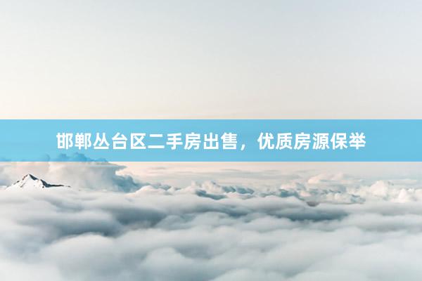 邯郸丛台区二手房出售，优质房源保举
